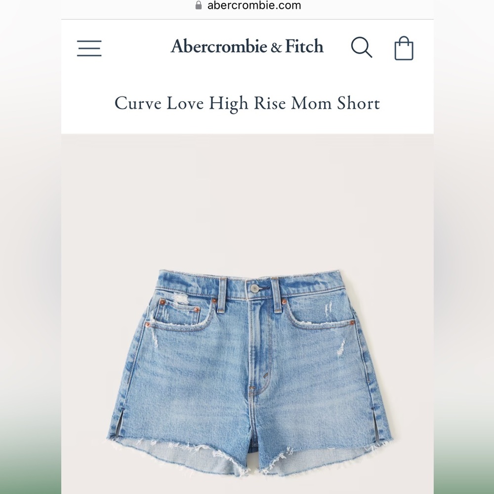 Abercrombie & Fitch Curve Live Hugh Rise Mom Short